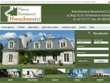 Tablet Screenshot of nieruchomosci-konstancin.com